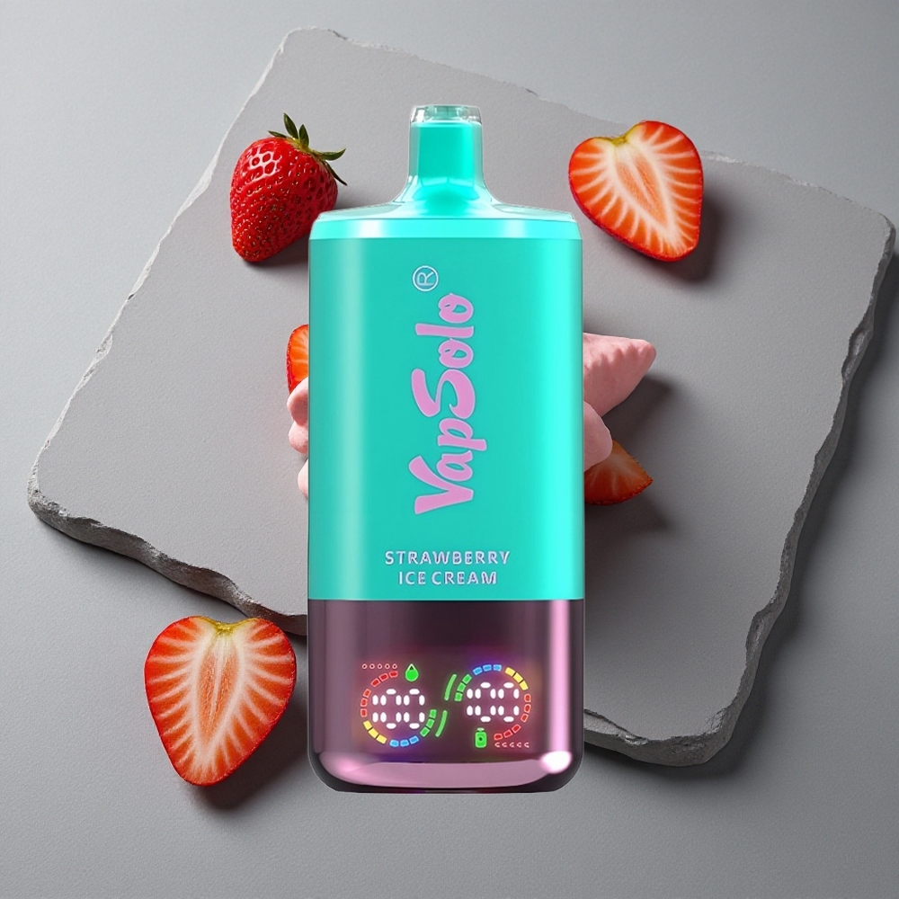 VapSolo Triple 30000 Puffs Crema de Căpșuni Înghețată cu 40ml E-Lichid și Port Type-C VapSolo Triple 30000 Puffs Crema de Căpșuni Înghețată cu 40ml E-Lichid și Port Type-C