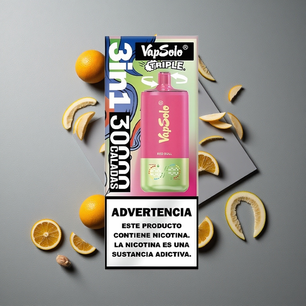 VapSolo Triple 30000 Puffs Disposable Port USB-C 40ml Red Bull