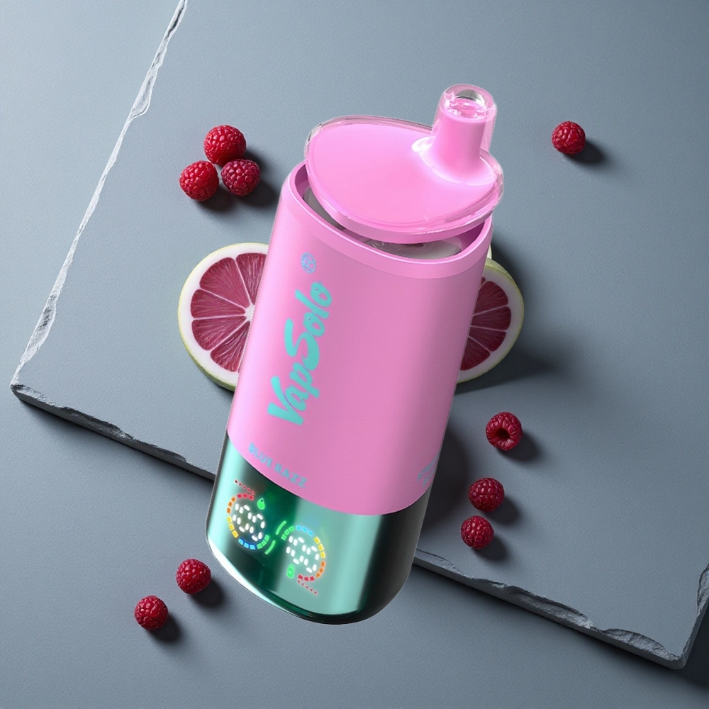 VapSolo Triple 30000 Puffs Port de Încărcare Type-C Aroma Zmeură Albastră