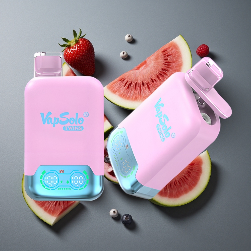 Vapsolo Twins 20000 Puffs Afine Zmeură Fructul Dragon și Pepene Roșu Port Tip-C Vapsolo Twins 20000 Puffs Afine Zmeură Fructul Dragon și Pepene Roșu Port Tip-C
