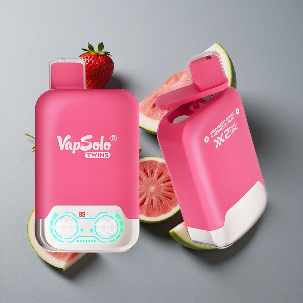 Vapsolo Twins 20000 Puffs Capsă Dispozabilă Căpșuni Pepene Gummi Port Type-C Vapsolo Twins 20000 Puffs Capsă Dispozabilă Căpșuni Pepene Gummi Port Type-C