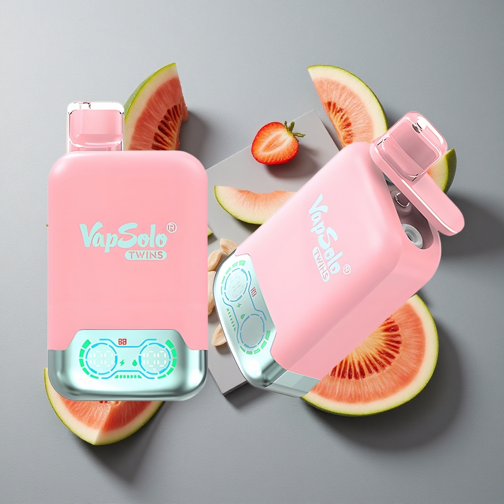 Vapsolo Twins 20000 Puffs Capsa Port USB-C Capsuni Gheata & Mango Piersica Pepene Galben Vapsolo Twins 20000 Puffs Capsa Port USB-C Capsuni Gheata & Mango Piersica Pepene Galben