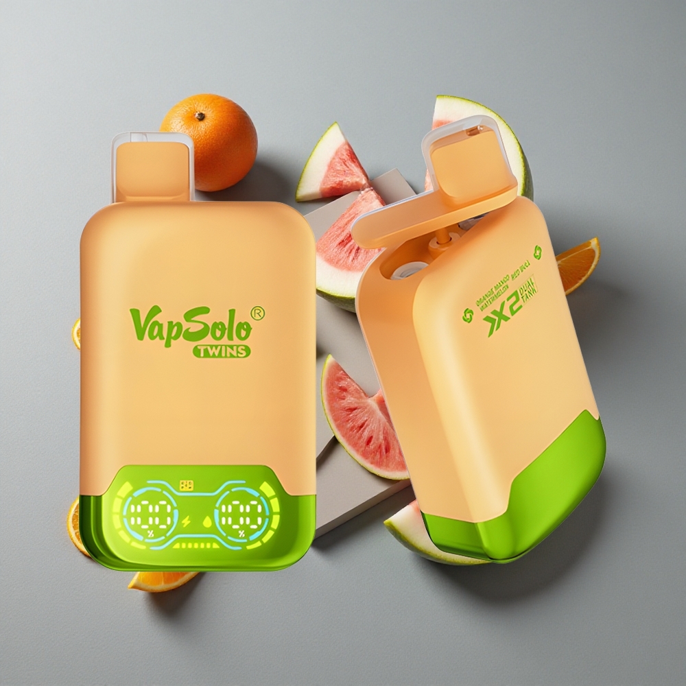 Vapsolo Twins 20000 Puffs Porturi de încărcare Type-C Portocaliu Mango Pepene Roșu & Red Bull Vapsolo Twins 20000 Puffs Porturi de încărcare Type-C Portocaliu Mango Pepene Roșu & Red Bull