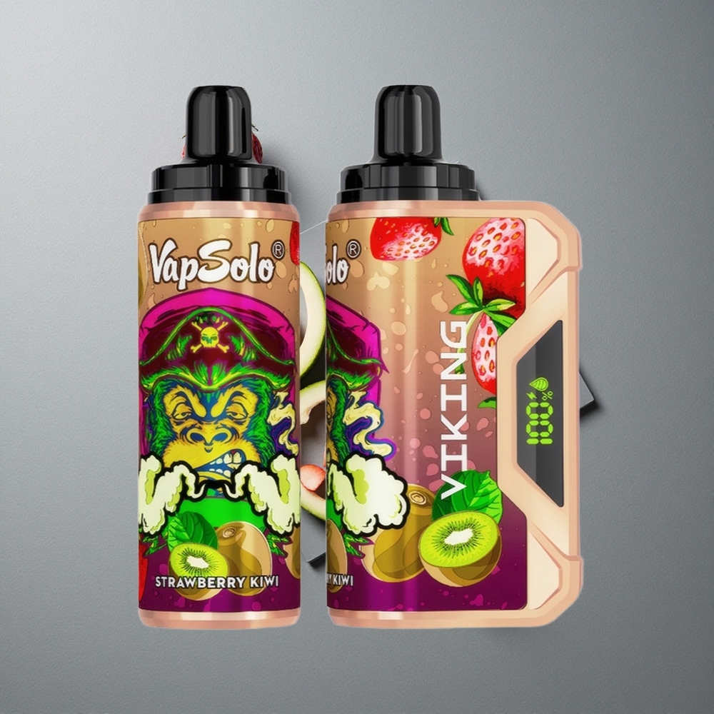 VapSolo VIKING 12000 Puffs Capsă Dispozabilă Căpșuni Kiwi cu Display LED și Port Type-C VapSolo VIKING 12000 Puffs Capsă Dispozabilă Căpșuni Kiwi cu Display LED și Port Type-C