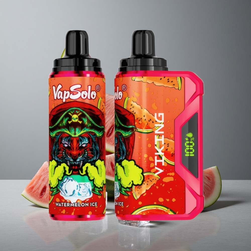 VapSolo VIKING 12000 Puffs Vape de unică folosință Gheață de Pepene Verde cu 22ml E-Lichid VapSolo VIKING 12000 Puffs Vape de unică folosință Gheață de Pepene Verde cu 22ml E-Lichid