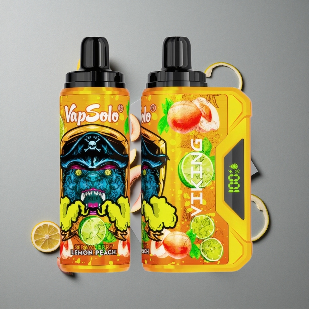 VapSolo VIKING 12000 Puffs Vape de unică folosință Lămâie-Piersică cu 22ml E-Lichid VapSolo VIKING 12000 Puffs Vape de unică folosință Lămâie-Piersică cu 22ml E-Lichid