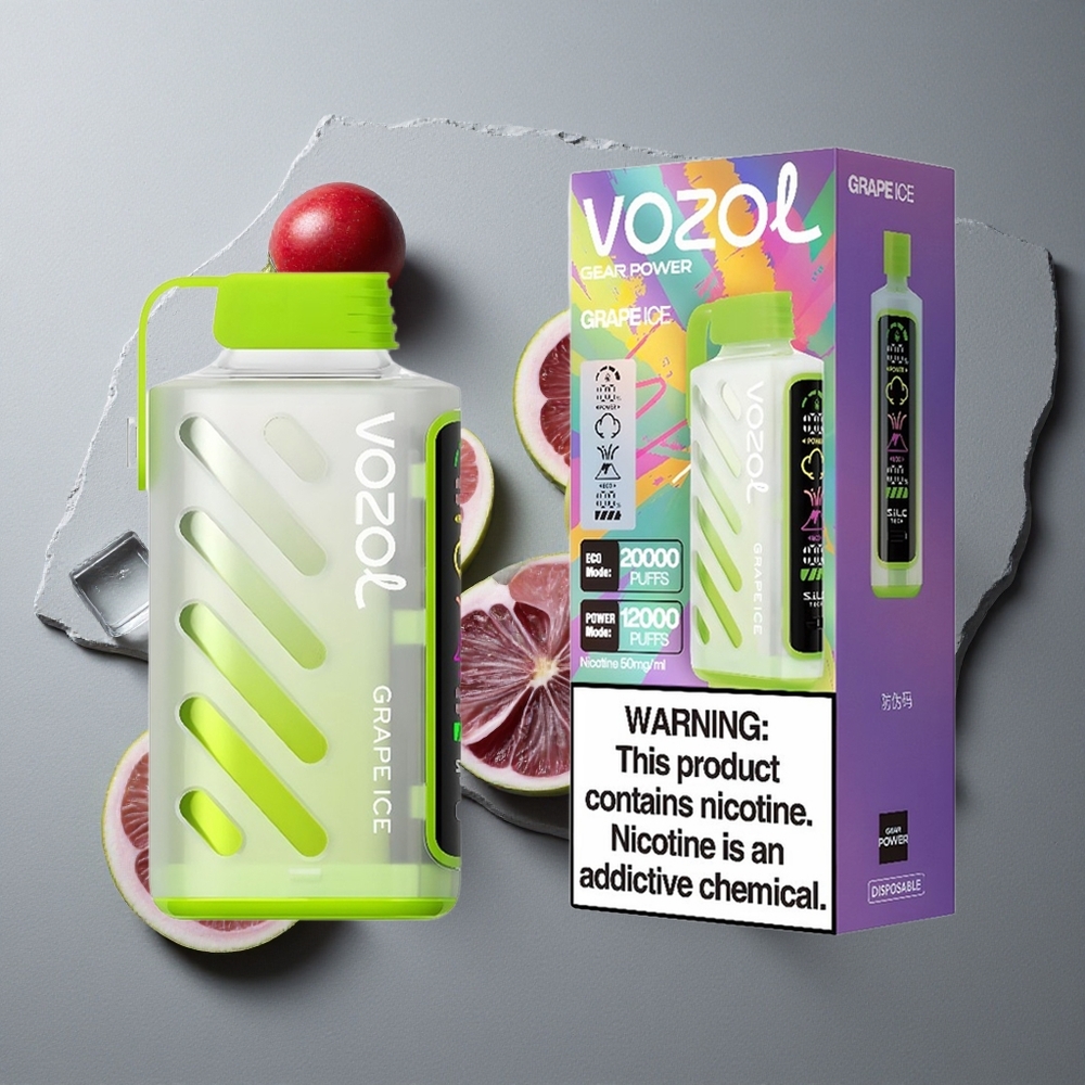 VOZOL Gear Power 20000 Puffs Afine Gheață S.i.L.C. Tech Dual Mesh Coil