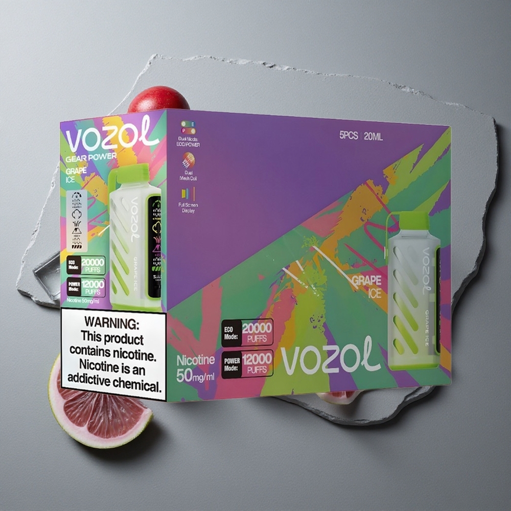 VOZOL Gear Power 20000 Puffs Afine Gheață S.i.L.C. Tech Dual Mesh Coil