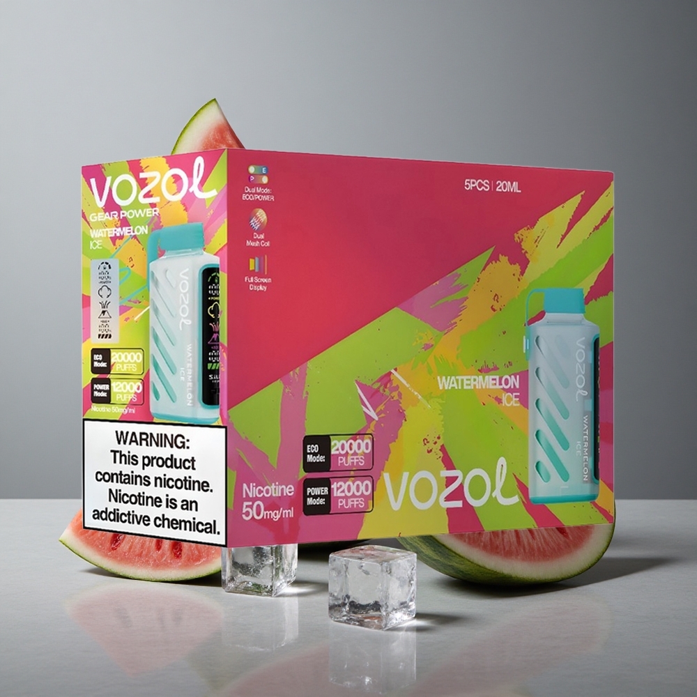 VOZOL Gear Power 20000 Puffs Afine Gheață Tehnologie S.i.L.C. și Dual Mesh Coil
