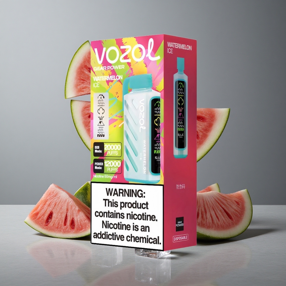 VOZOL Gear Power 20000 Puffs Afine Gheață Tehnologie S.i.L.C. și Dual Mesh Coil