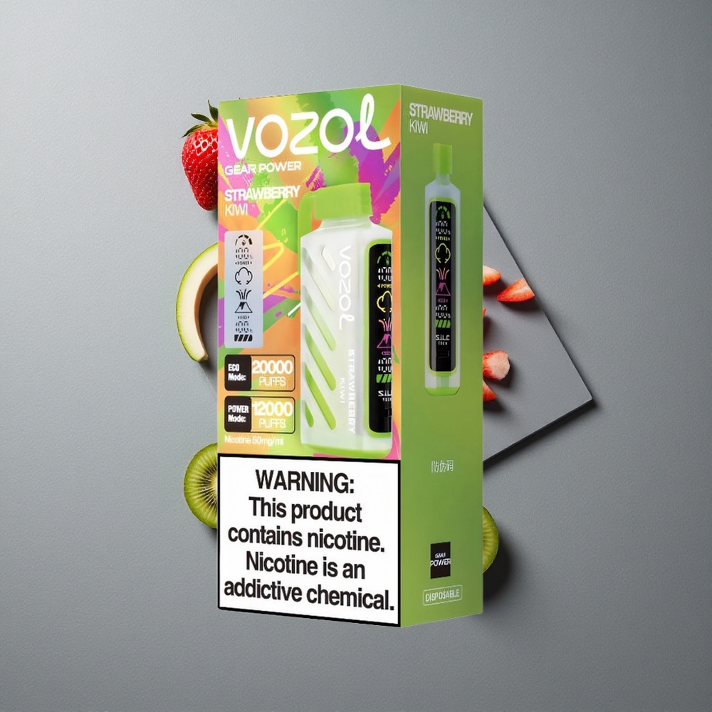 VOZOL Gear Power 20000 Puffs Afine Kiwi Dual Mesh Coil