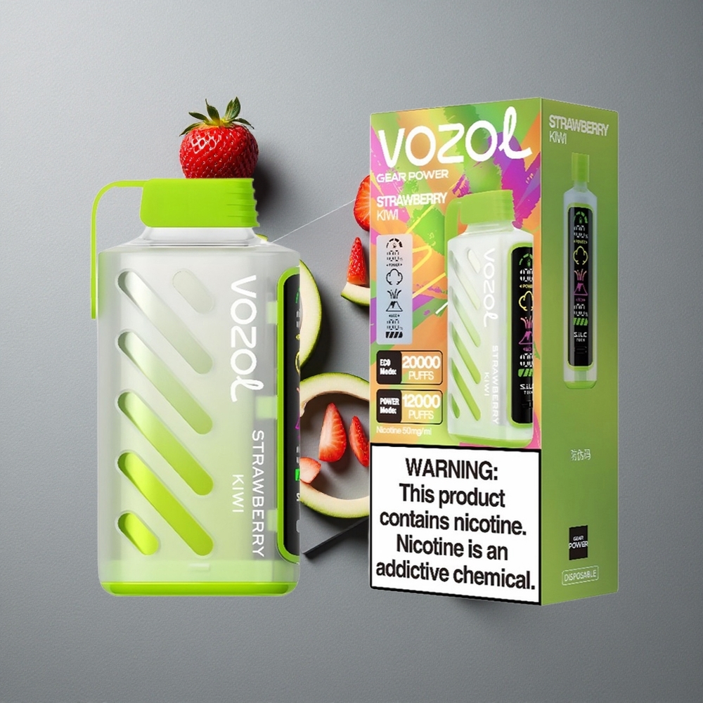 VOZOL Gear Power 20000 Puffs Afine Kiwi Dual Mesh Coil