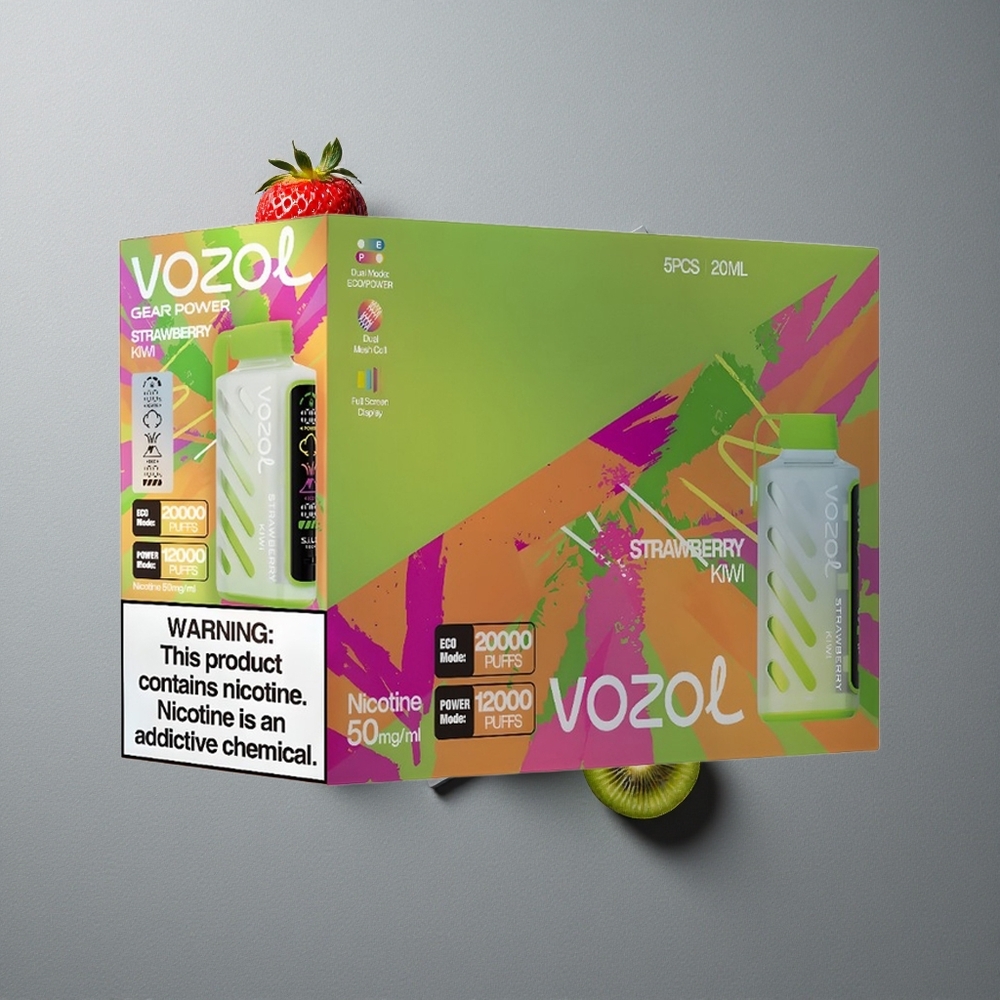 VOZOL Gear Power 20000 Puffs Afine Kiwi Dual Mesh Coil