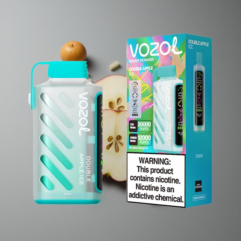 VOZOL Gear Power 20000 Puffs Dual Mesh Coil Măr Dublu Înghețat