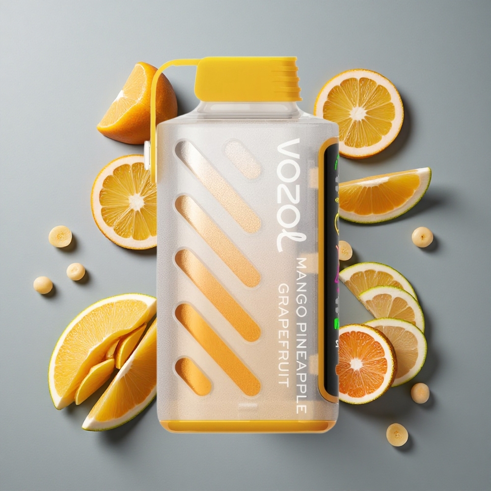 VOZOL Gear Power 20000 Puffs Mango Ananas Grapefruit cu Tehnologia S.i.L.C. și Dual Mesh Coil