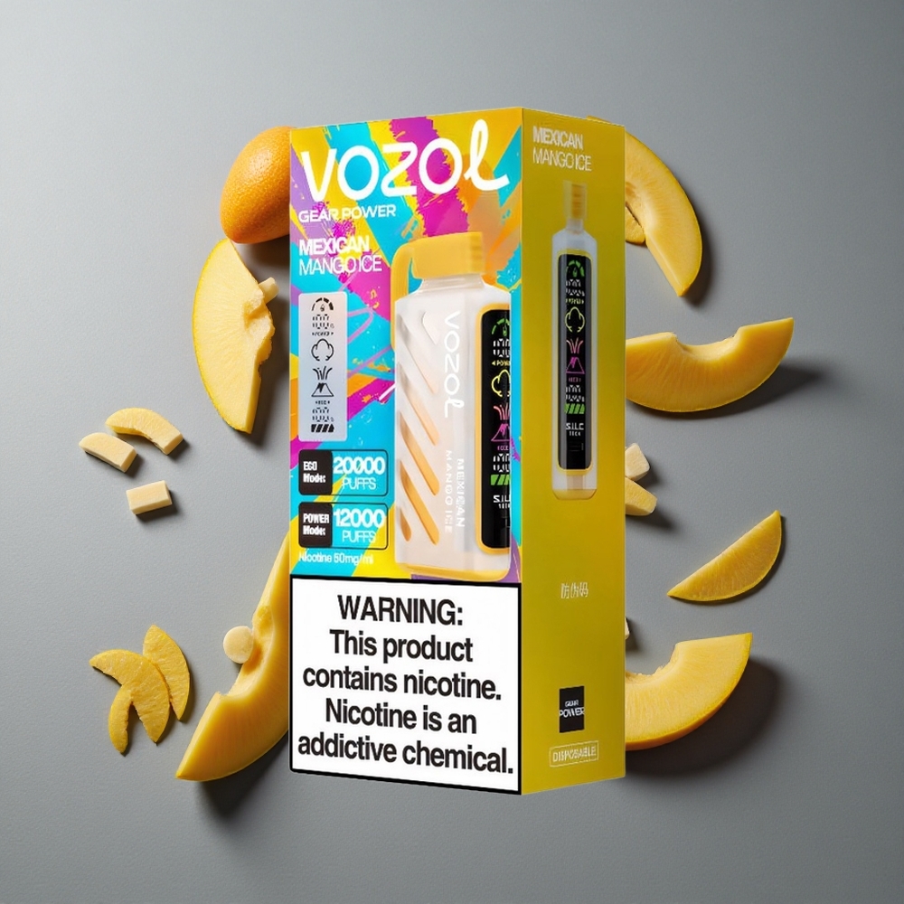 VOZOL Gear Power 20000 Puffs Mango Mexican Gheață cu Dual Mesh Coil și 20mL