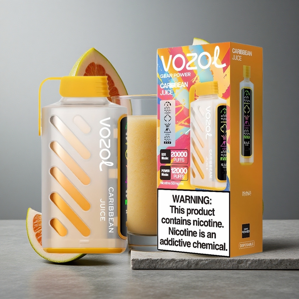 VOZOL Gear Power 20000 Puffs Suc Caribbean Afișaj Ecran Complet