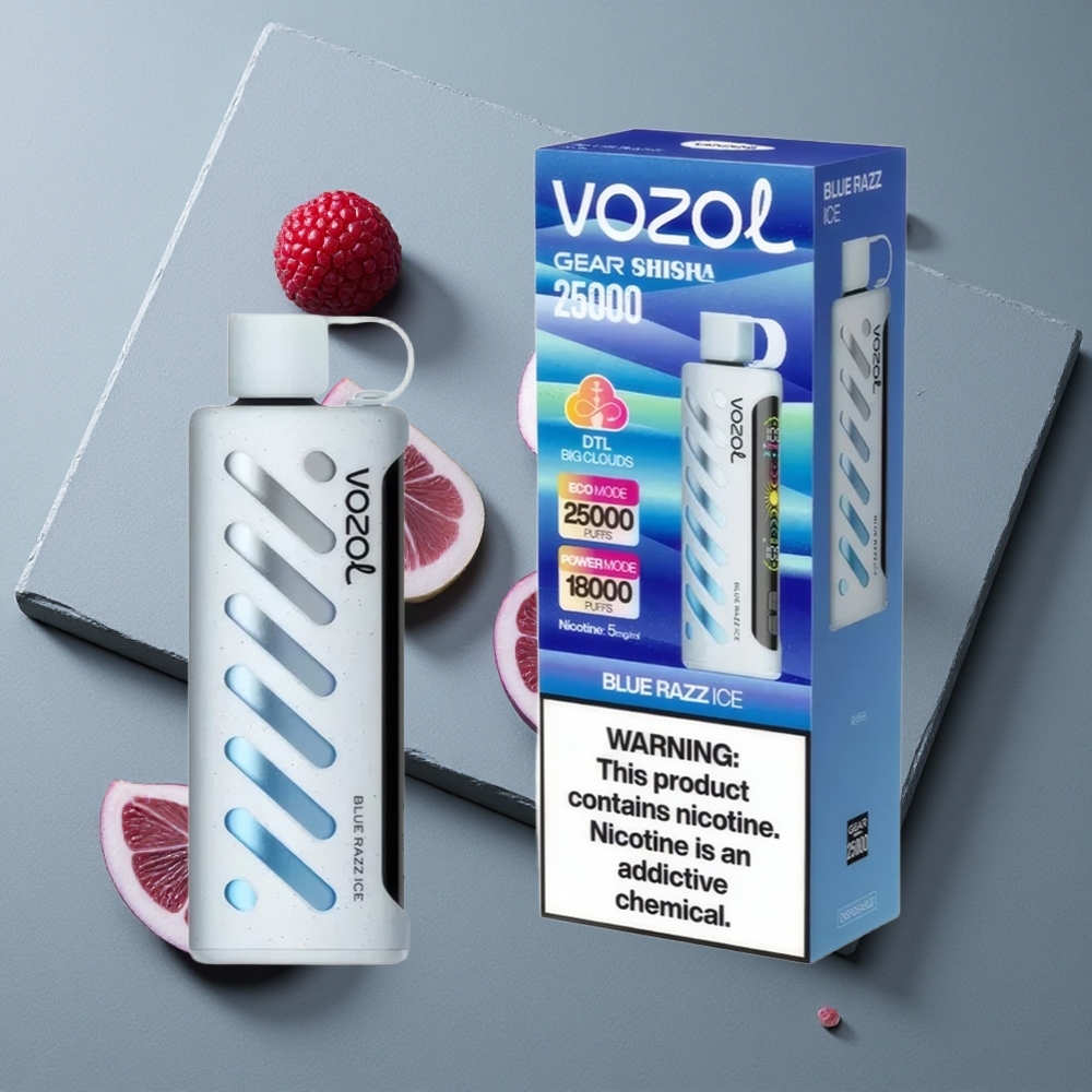 VOZOL Gear Shisha 25000 Puffs Aroma Zăpadă de Afine Albastre cu S.i.L.C Tech