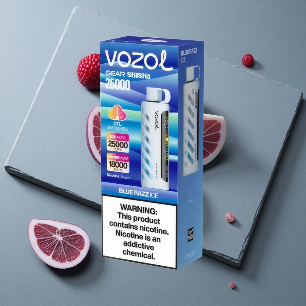 VOZOL Gear Shisha 25000 Puffs Aroma Zăpadă de Afine Albastre cu S.i.L.C Tech