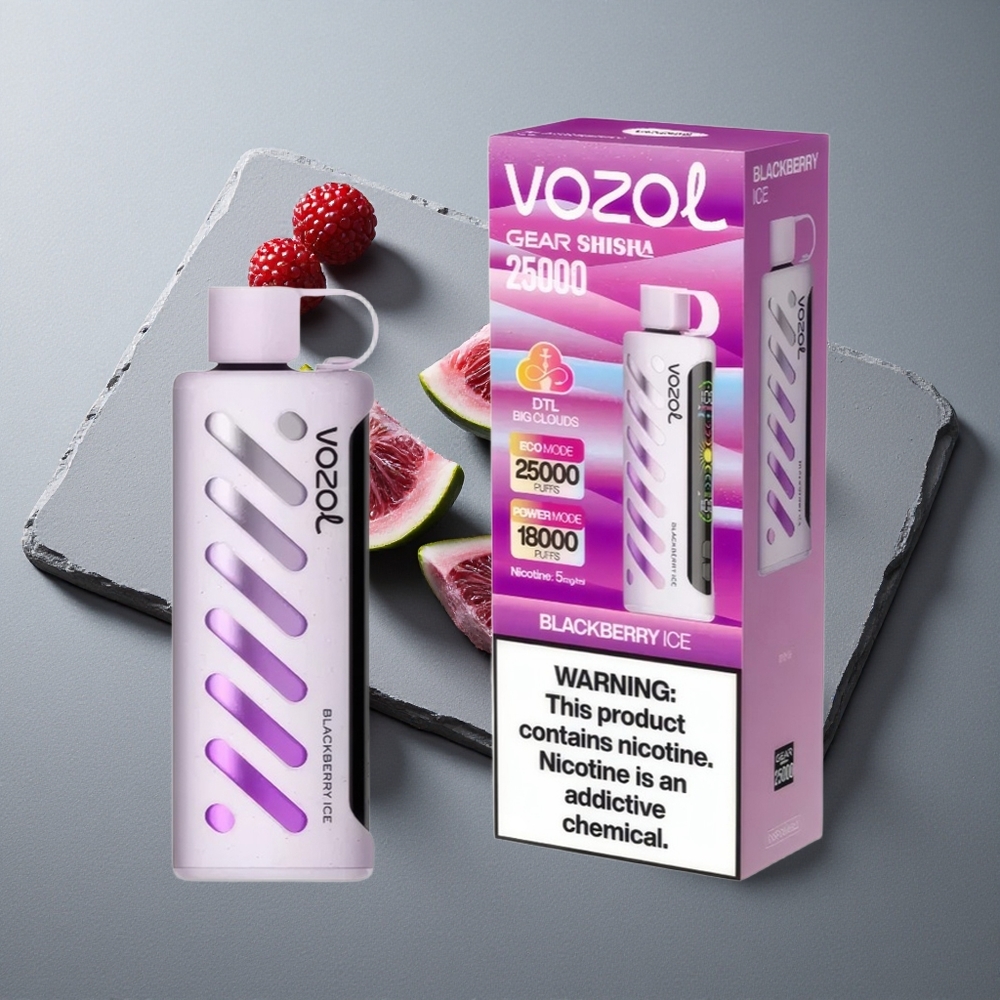 VOZOL Gear Shisha 25000 Puffs Aroma Zmeură Înghețată cu 30 de Arome și Tehnologia S.i.L.C