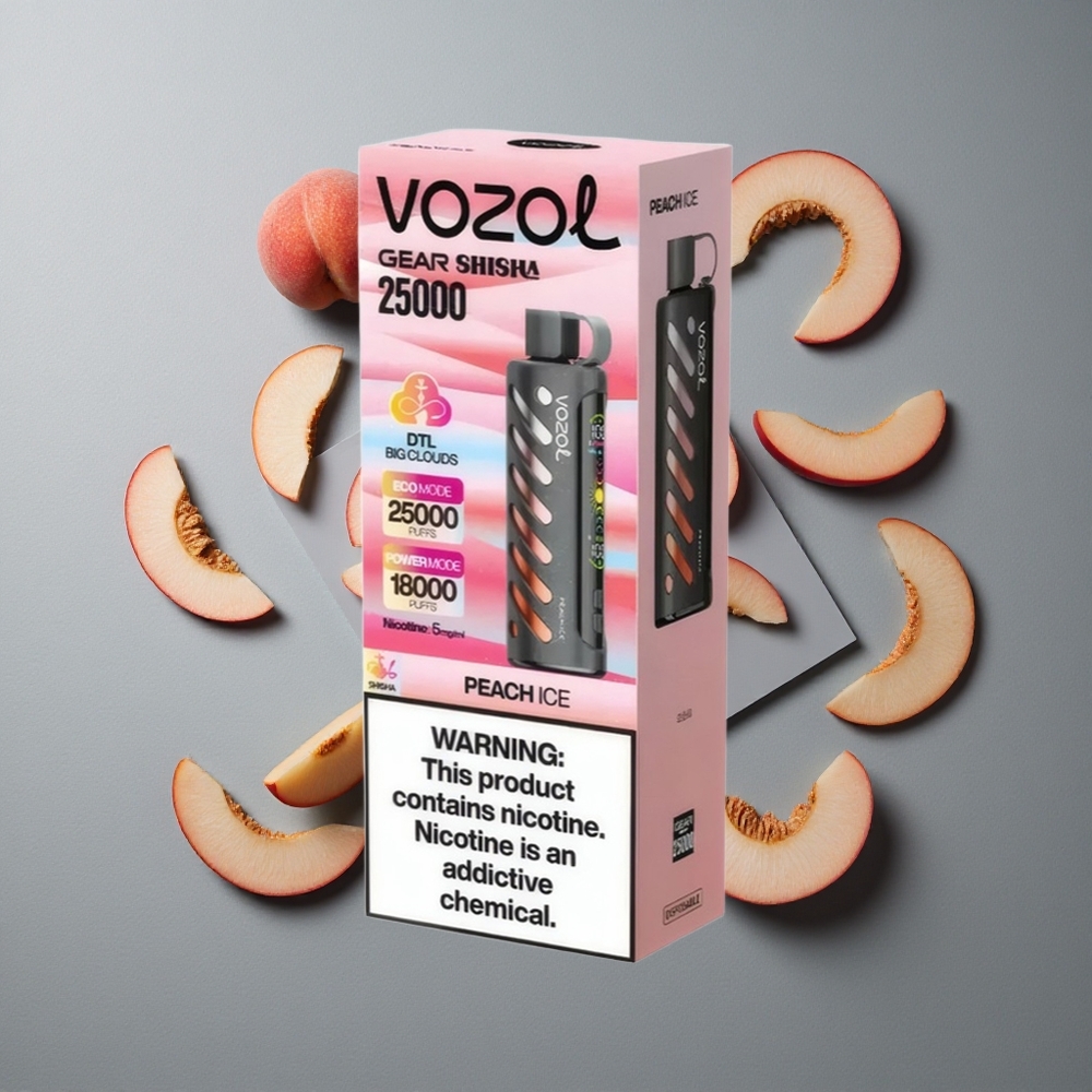 VOZOL Gear Shisha 25000 Puffs Capsule Dual Mesh Gust Pescară Gheață