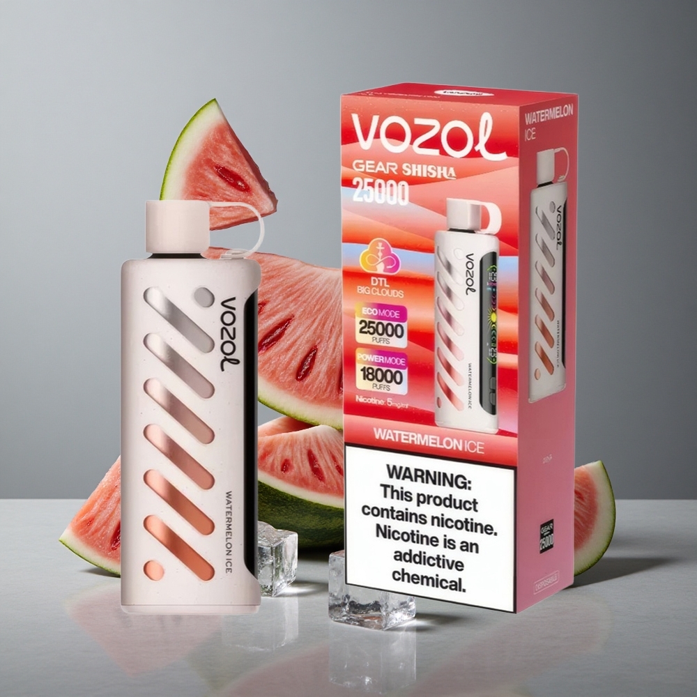 VOZOL Gear Shisha 25000 Puffs Capsule Rețetă: 30 de Arome Delicioase Watermelon Ice