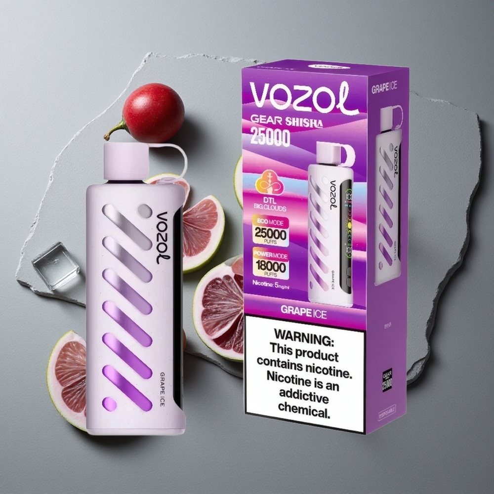 VOZOL Gear Shisha 25000 Puffs Gheață de Struguri cu 30 de Arome și Tehnologia S.i.L.C