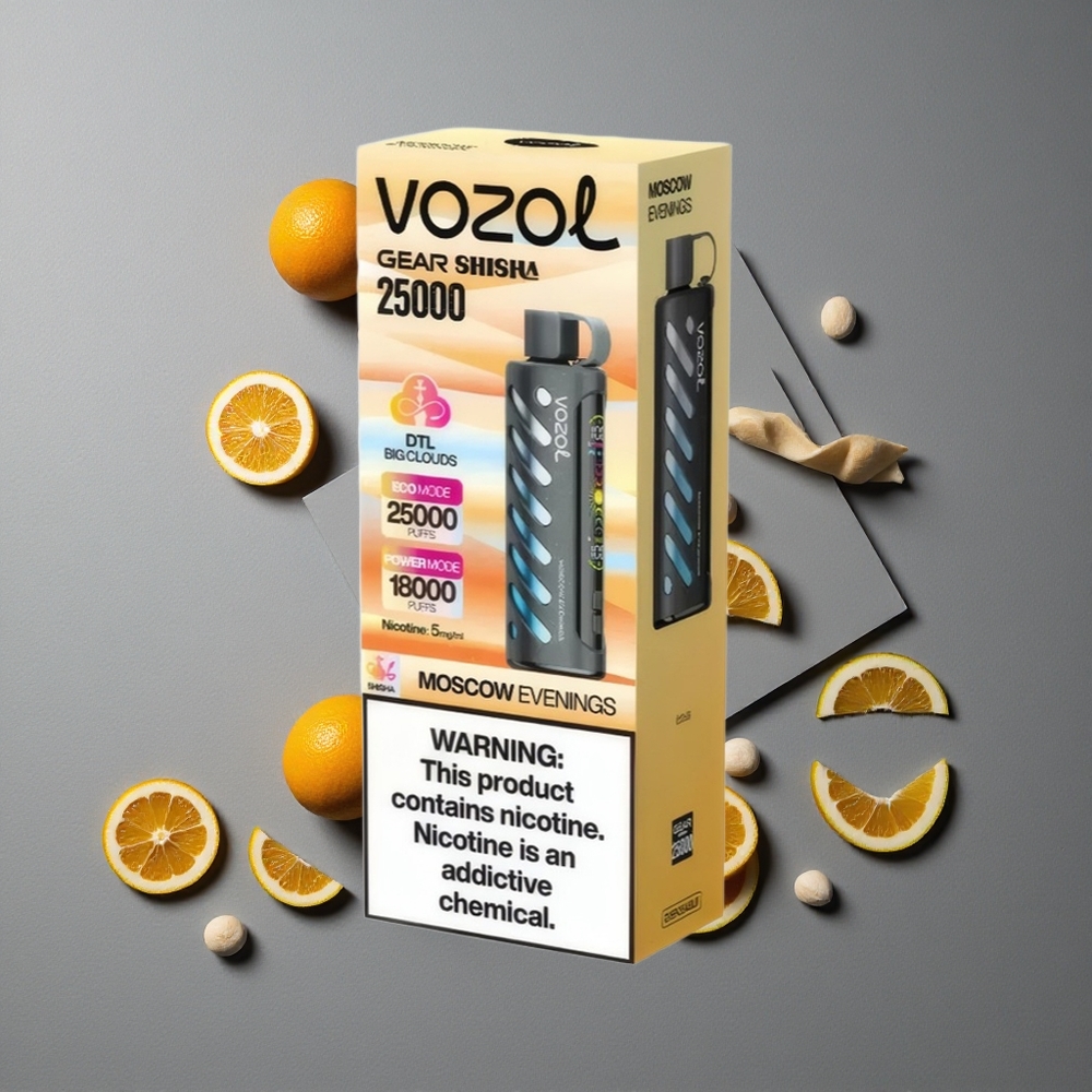 VOZOL Gear Shisha 25000 Puffs Serile din Moscova Dual Mesh Moduri duale